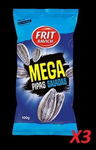 Pipas Mega de semillas de girasol Salées frito Ravich 100 grs – Juego de 3 unidades