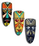 New Life Terracotta Wall Hanging Home Decorative Mask showpiece (23 cms) (Multi15, 3)