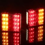 ETUKER 2x Trailer Tail lights 12V LED Waterproof 5Functions ECE Approval Trailer Rear Lights