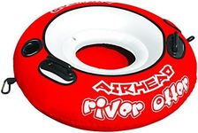 AIRHEAD RIVER OTTER Deluxe Tube, 1 Person Lake Float and River Tube for Floating, Red