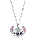 Disney Lilo & Stitch Necklace - 16" + 2" Stitch Pendant Necklace Jewelry - Stitch Jewelry - Officially Licensed, Fashion, Crystal