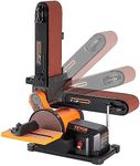 VEVOR Belt Sander, 6in. Disc Sander and 4x36 in. Belt Sander Combo with 4.3A Induction Motor, Powerful Woodworking Sander with Bench Mount and Cast Aluminum Work Table