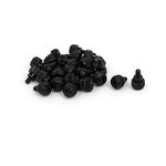 sourcing map M3.5x5mm Male Thread Metal Computer Desktop PC Case Thumb Screws Black 25pcs