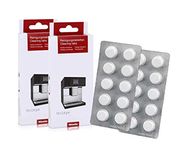 Miele Original Cleaning Tablets for Miele Coffee Machines, Removes Oils and Residue, 2 x Pack of 10 - 11201250