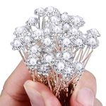 Drishti Hair Bun Pin Fancy Juda Pins With Crystal Rhinestone For Women And Girls 1 Box Set Of 20 Pin,Multi