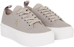 Calvin Klein Jeans Women Cupsole Trainers Flatform Low, Beige (Porpoise), 6.5 UK