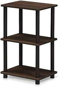 FURINNO Turn-N-Tube 2 Space Shelf, Walnut/Brown
