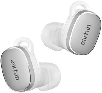 EarFun Free Pro 3 Noise Canceling Wireless Earbuds, Hi-Res AUDIO WIRELESS Certification, Snapdragon Sound with Qualcomm aptX™ Adaptive, 6-Mic ENC Bluetooth Earbuds, Multipoint Connection, Silver White