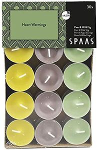 Spaas 30 Scented Tealights Assorted Colours, 4.5 Hours, Heart Warmings