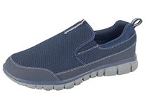 MENS DEK NEPTUNE SUPER LIGHTWEIGHT MEMORY FOAM NAVY BLUE SLIP ON SHOES T875C KD-UK 9 (EU 43)