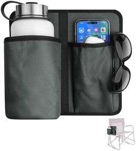 Xxerciz Camp Chair Cup Holder Phone Holder, Nylon Chair Armrest Drink Holder Universal Water Bottle Holder for Patio Recliner Chair, Beach Chair, Folding Camping Chair and Office Chair