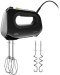 Braun Multimix 2 Hand Mixer Black - beaters, dough hooks, accessory bag
