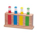 Galt Pop-Up Toy - Colourful Wooden Sensory Toy for Boys and Girls -Early Learning Cause and Effect Toy for Colour Recognition and Motor Skills Development - First Birthday Gift for Ages 12 Months Plus