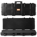 VEVOR Rifle Case, Rifle Hard Case with 3 Layers Fully-protective Foams, 50 inch lockable Hard Gun Case with Wheels, IP67 Waterproof & Crushproof, for Two Rifles or Shotguns, Airsoft Gun