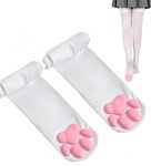 SIROLISA Cute Cat Paw Costume, Kawaii Cat Cosplay Kawaii Soft 3D Toes Beans Fingerless Cat Claw Paws Cosplay Set for Women (White Socks)