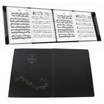 FOLOSAFENAR A4 Sheet Music Folder, 4 Pages Expandable, Waterproof, with 12 Inner Pages