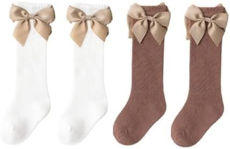 BBPIG Toddler Girls Double Eyelet Frilly Lace Socks with Ripple Cuffs and Big Ruffle for Infants and Kids (0-6 Months, A-2 Pairs)