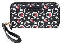 Disney Wallet Wristlet Mickey Minnie Mouse Winnie Pooh Zip Clutch Faux Leather, Mickey Minnie Black, Clutch Wallet