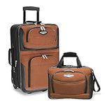 Traveler's Choice Travel Select Amsterdam Two-Piece Carry-On Luggage Set, Orange, One Size