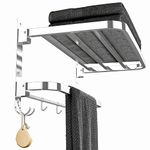 ALTON BTA30001, Stainless Steel Folding Towel Rack for Bathroom/Towel Stand/Hanger/Bathroom Accessories (24 Inch-Chrome)