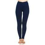 Women's 100% Merino Wool Midweight Base Layer Bottoms - Thermal Underwear - No Itch Renewable Fabric - Navy Blue - X-Large