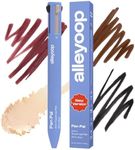 Alleyoop Pen Pal Touch-Up 4-in-1 Makeup Pen, Berry Busy (Medium - Deep) - Travel Make Up Set with Eyeliner, Brow Pencil, Highlighter & Lip Liner - High-Pigment Formula, Easy & Smooth Application