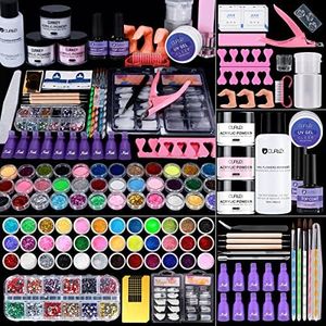 CURKEY 119 in 1 Acrylic Nail Kit Monomer Liquid Set - 36 Colors Glitter Acrylic Powder Set for Beginner with Nail Art Tools - Nail Kit Set Professional Acrylic with Everything for Acrylic Nails