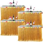 4 Pcs Luau Grass Table Skirt, Hawai