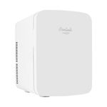 Cooluli 15L Mini Fridge for Bedroom, Car, Office Desk & College Dorm - 12V Portable Cooler & Warmer for Food, Drinks, Skincare - AC/DC Small Refrigerator with Glass Front, White