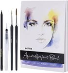 int!rend Watercolour Paper DIN A4 300gsm - 30 White Glued Painting Paper + Water Tank Brush + 2 Brushes + Pencil - Premium Water Colour Pad, Paint Book & Sketchbook
