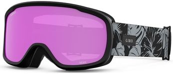Giro Womens Moxie Ski/Snow Goggles - Black & Grey Botanical LX - Amber Pink/Yellow Lens