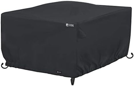 Classic Accessories Water-Resistant 42 Inch Square Fire Pit Table Cover, Outdoor Table Cover