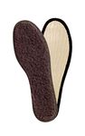 Kaps LAMBSWOOL WINTER INSOLES For Boots Or Shoes, Insole Replacement For Man And Woman, Lambskin Inner Soles, Shoe inserts Accessories, L3-36, Brown