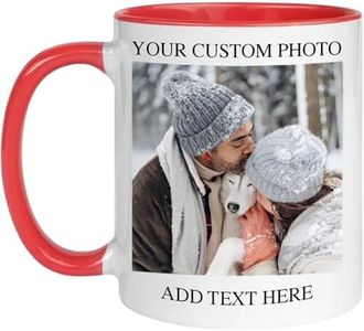Customized Photo Mug with Personalized Text Upload Your Image with Different Designs