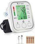 DR VAKU® BP Monitor Digital Fully Automatic Upper Arm Blood Pressure Checking Machine with Talking Function Cuff Kit For Home Best Most Accurate Measurement- White & Grey