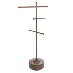 Milliard Freestanding Portable Outdoor Towel Tree, Three Adjustable Bars, Weather Resistant Plastic - 65 inches x 25 inches- Stylish Bronze Colored Pool and Spa Towel Rack