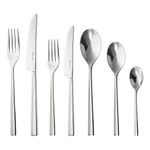Robert Welch Blockley Bright, 84 Piece Cutlery Set for 12 People. Made from Stainless Steel. Dishwasher Safe.