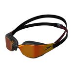 Speedo Adult Unisex Fastskin Hyper Elite Swimming Goggles, Black/Oxid Grey/Fir, One Size