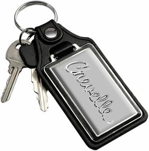 Brotherhood Car Key Chain for Chevelle - Classic Models Keychain for Men and Women Gift Key Ring - Cortez Silver - Script 1970