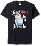 Disney Men's Peter Pan Tinkerbell Trust SMEE I'm A Pirate Graphic T-Shirt, Black, XL