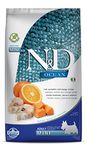 Farmina N&D Ocean Dog Dry Premium Pet Food, Grain Free, Codfish, Pumpkin & Orange, Adult Mini Breed, 2.5 Kg