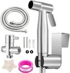 Handheld Bidet Sprayer for Toilet, Spray Attachment with Hose for Feminine Wash,Pet,Cloth Diaper Washer,Stainless Steel Shower Sprayer for Baby,Premium Quality,Leak Proof,Free Silicon Filter Included