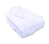 Musbury Luxury Hotel & Spa Quality Terry Towelling Bathrobe 100% Cotton 400gsm - White