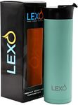 LEXO Temperature Mug - 16 oz, Flip Top Lid, Mint, Grit Finish
