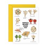 Central 23 Funny Pizza Birthday Cards for Him and Her - Cute Food Puns - Italian - For Mum Dad Husband Wife - Humour - Comes With Fun Stickers - Made In The UK