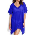 Swimsuit Cover Ups for Women,Beach Dress Bikini Cover Ups for Women Chiffon Swimwear Bikini Swimsuit Beach Cover Ups (Sapphire)