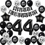 Decoration 44th birthday women man decoration black balloon 44th birthday woman decoration balloon 44th birthday decoration black 44th birthday garland banner birthday decoration 44 years men