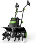 Electric Tiller for Gardening, 1800W 15A Garden Tiller Cultivator, 18" × 9" Rototiller with 24 Steel Tines, 400RPM Corded Tiller for Weeding, Gardening & Soil Cultivation