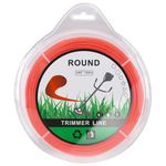 Savior Strimmer Line 2.4mm x 100m Round Nylon Strimmer Cord 2.4mm Grass Strimmer Wire String Trimmer Line for Park Garden Field Lawn 2.4mm (0.095") x 100m Round, Orange