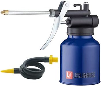 USUNRISE Oil Can Pump Heavy Duty Pistol Type Oiler with Metl & Flexible Spout